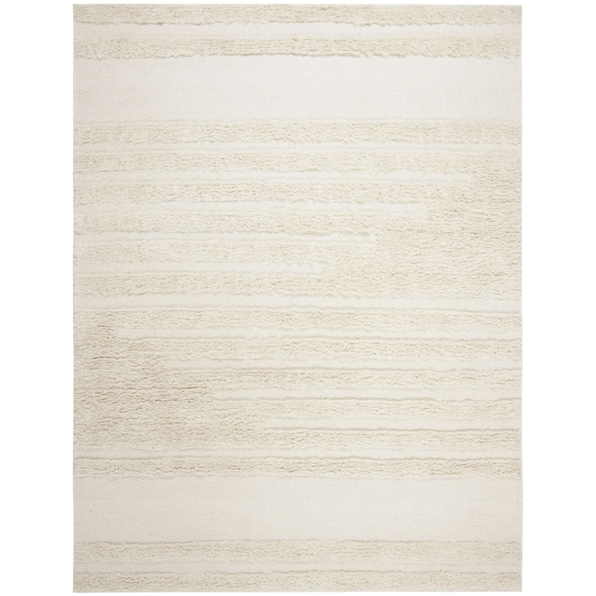 SAFAVIEH Kenya Anrai Solid Geometric Area Rug, Ivory, 8' x 10' | Walmart (US)