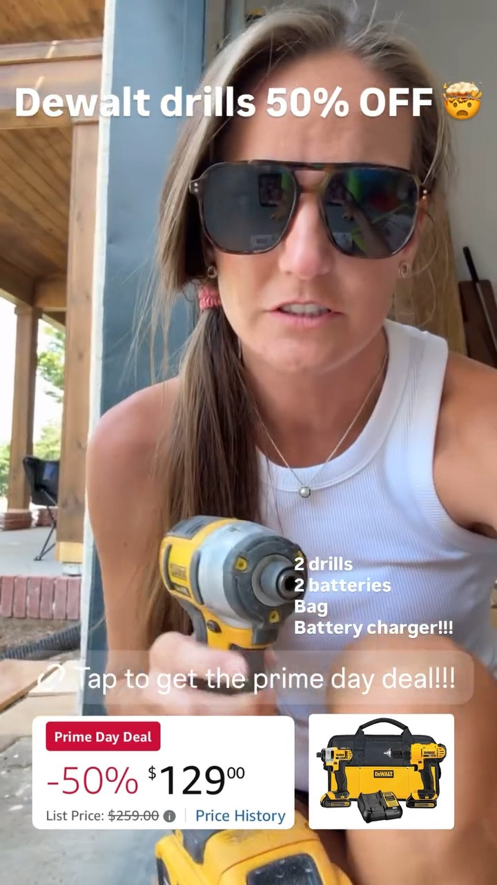 2 drills
2 batteries
Bag
Battery charger!!! Dewalt drills 50% OFF 🤯