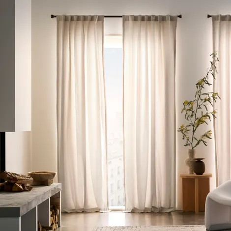Sunbrella® Durant Curtain​​ - Flax | Sunbrella