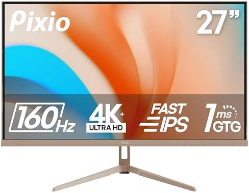 Pixio PX27U Wave Beige 27 inch 160Hz Refresh Rate 4K 3840x2160p Resolution Fast IPS Panel 1ms GTG... | Amazon (US)