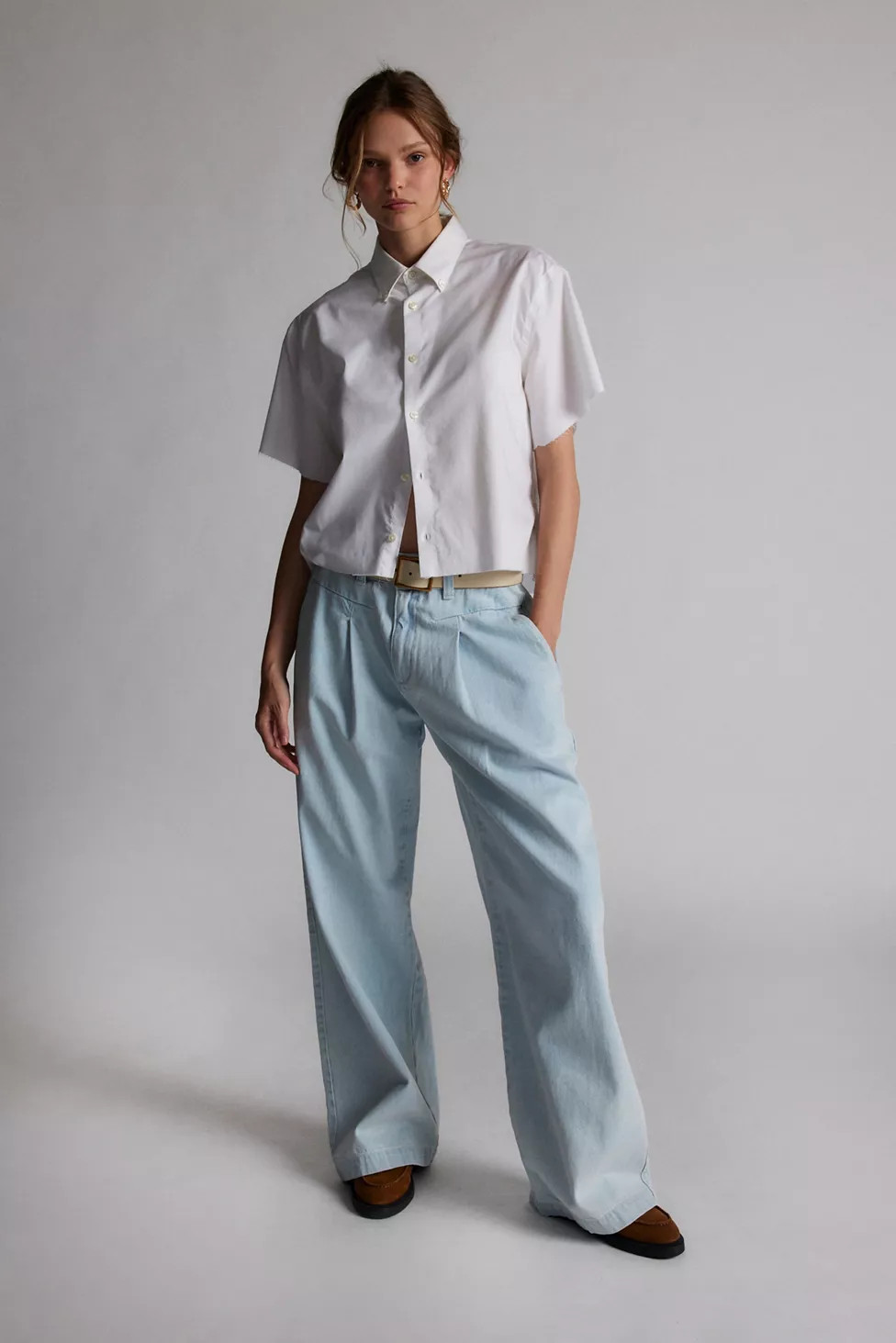 Abrand Iris Pleated Trouser Jean | Urban Outfitters (US and RoW)