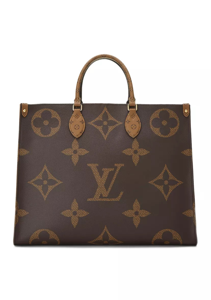 Louis Vuitton Brown Giant Monogram Reversed On The Go GM - FINAL SALE, NO RETURNS | Belk