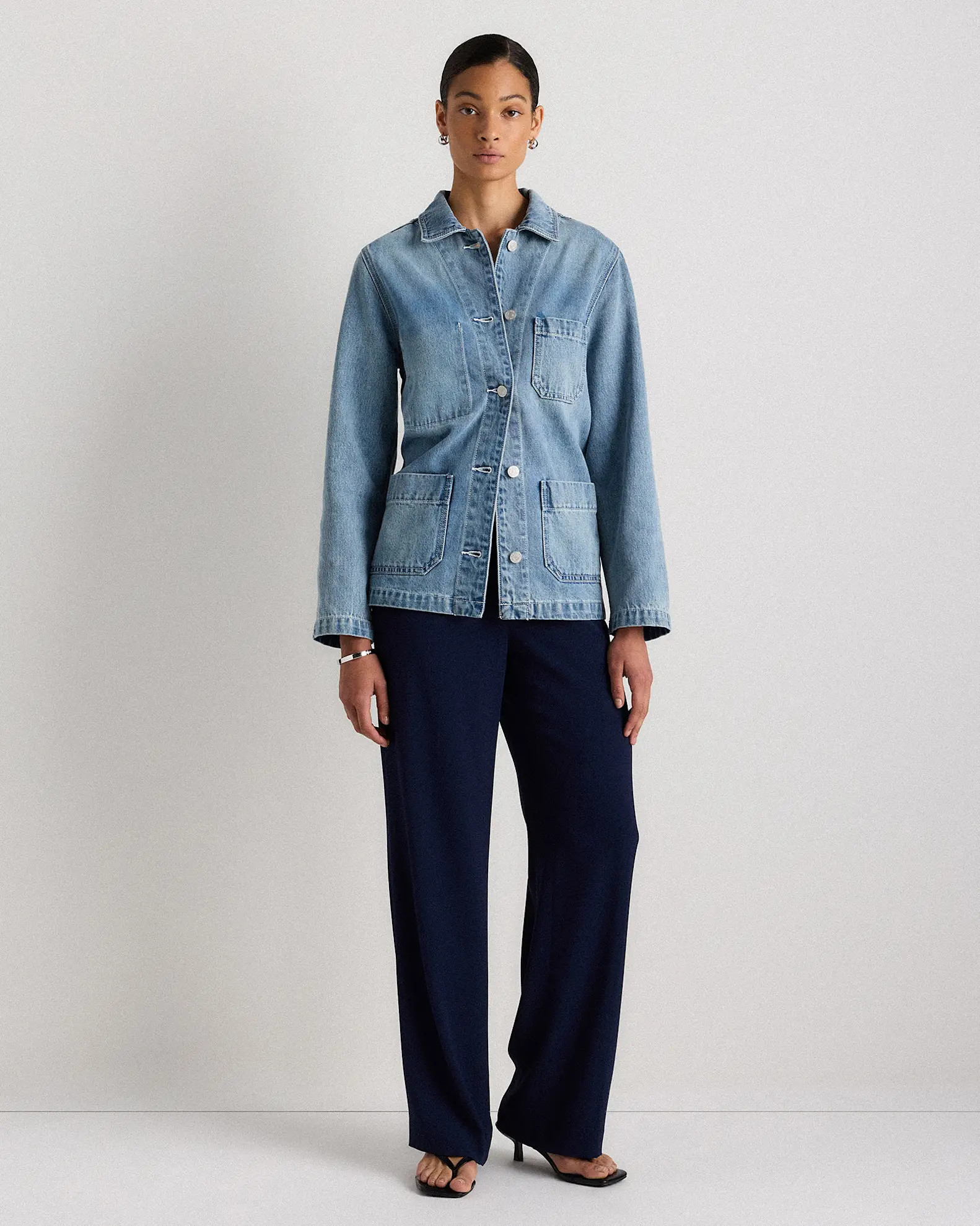 100% Organic Cotton Denim Chore Jacket | Quince
