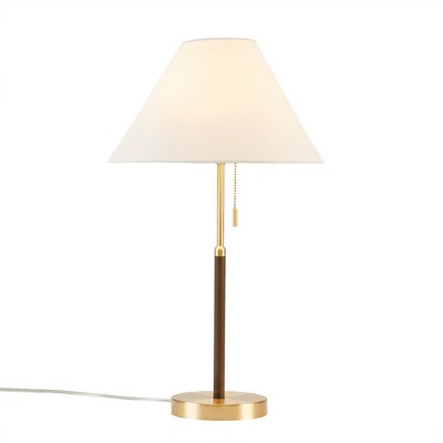 Bromley Two-Tone Pull Chain Table Lamp (Includes LED Light Bulb) Gold/Brown - Ink+Ivy: Mid-Centur... | Target