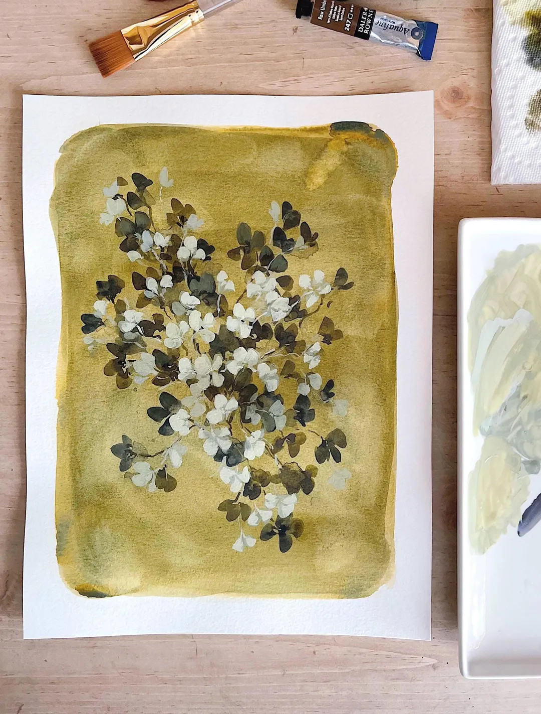 Watercolor Clovers Print/flower Art Print/watercolour Botanical/four Leaf Clover Art/fine Art Flo... | Etsy (US)