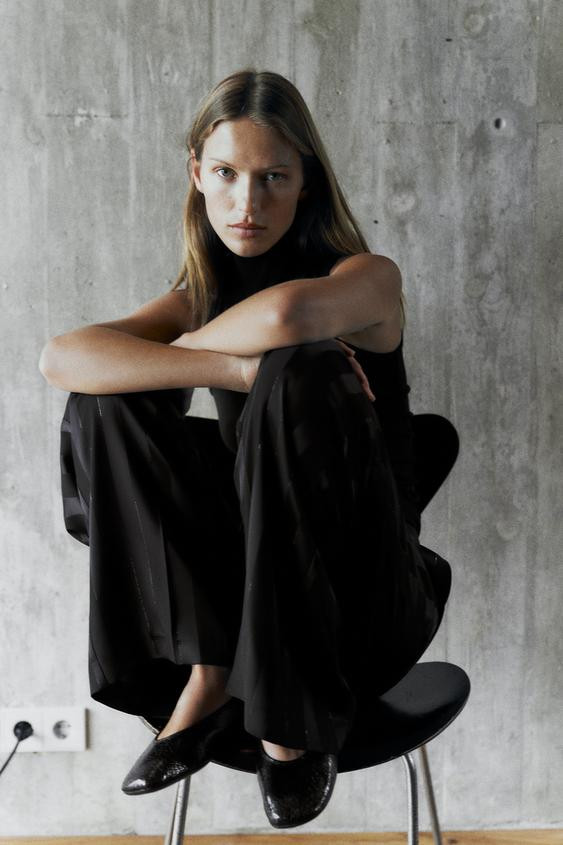 Jacquard Striped Pants with Metallic Thread | Zara US