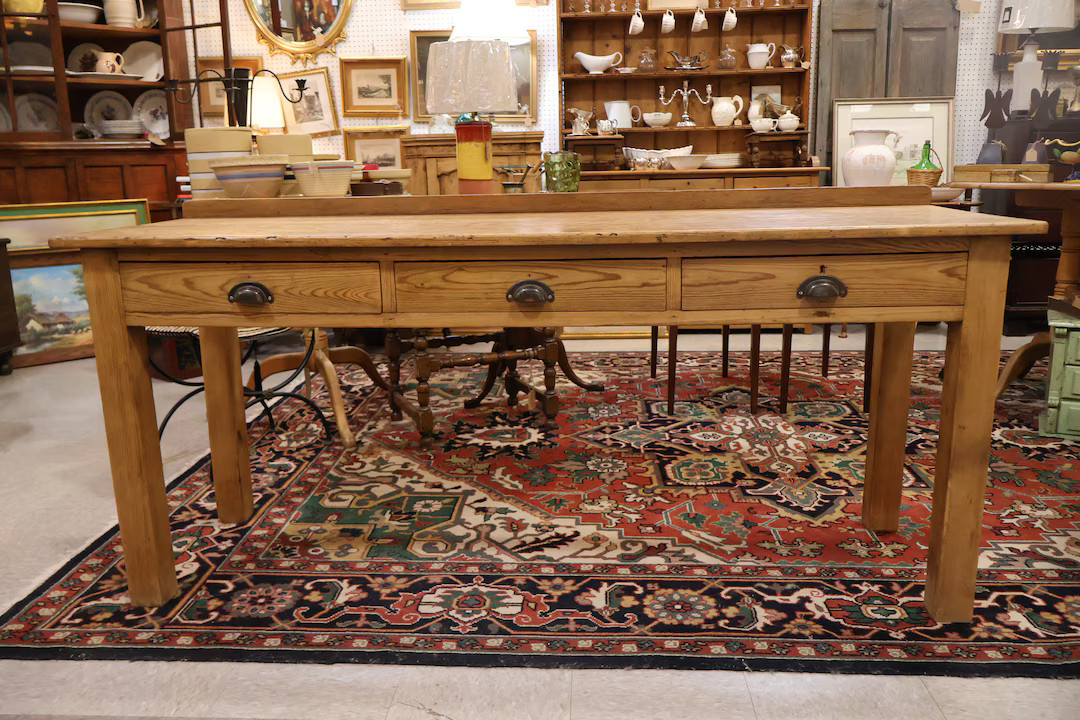 Three Drawer Primitive Pine Sofa Table or Buffet - Etsy | Etsy (US)