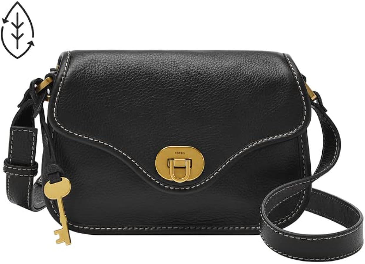 Fossil Women's Heritage Leather Mini Flap Crossbody Purse Handbag for Women | Amazon (US)