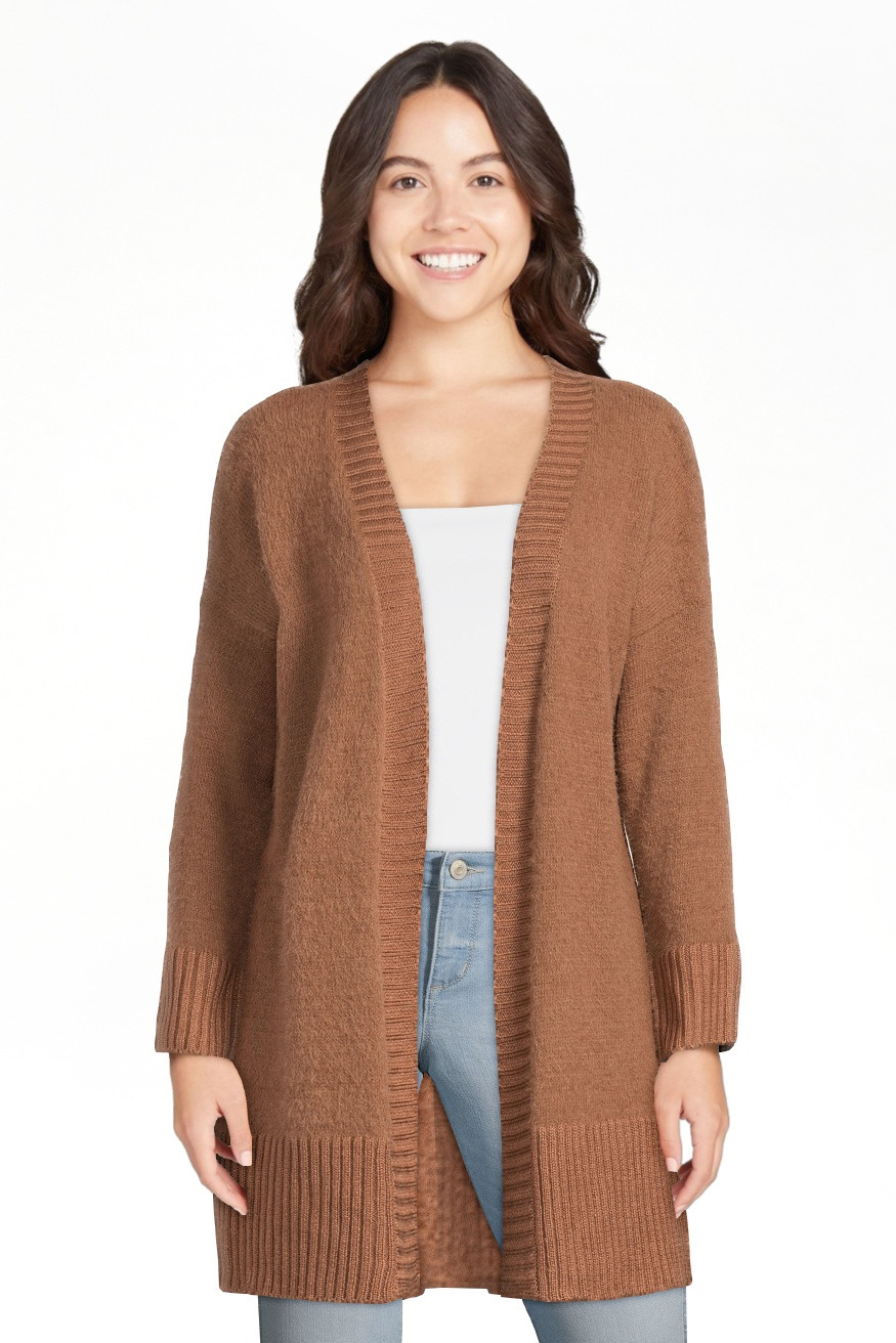 Dreamers by Debut Women's Open Front Cardigan Sweater, Midweight | Walmart (US)