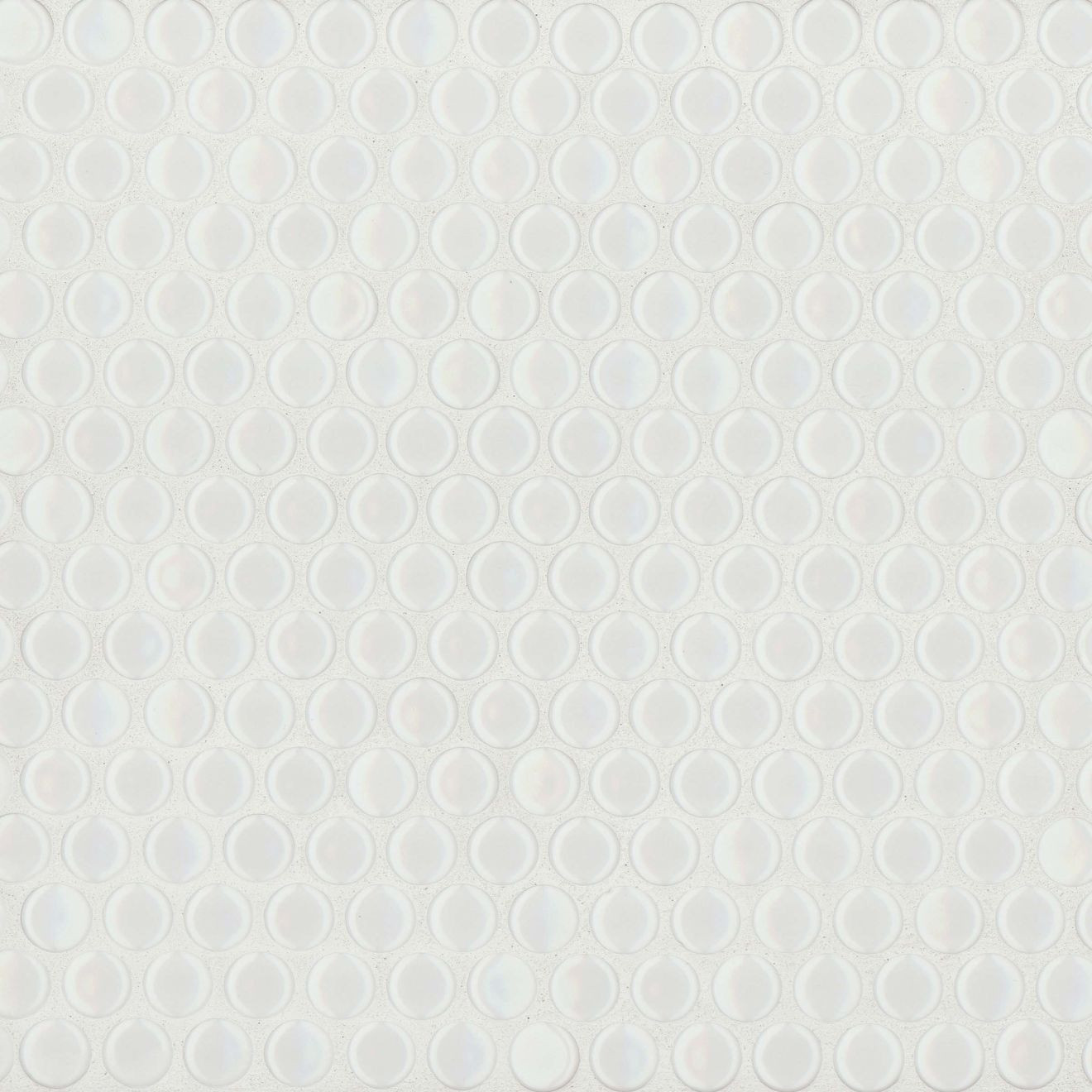 360 3/4" x 3/4" Penny Round Glossy Mosaic Tile in White | Bedrosians Tile & Stone