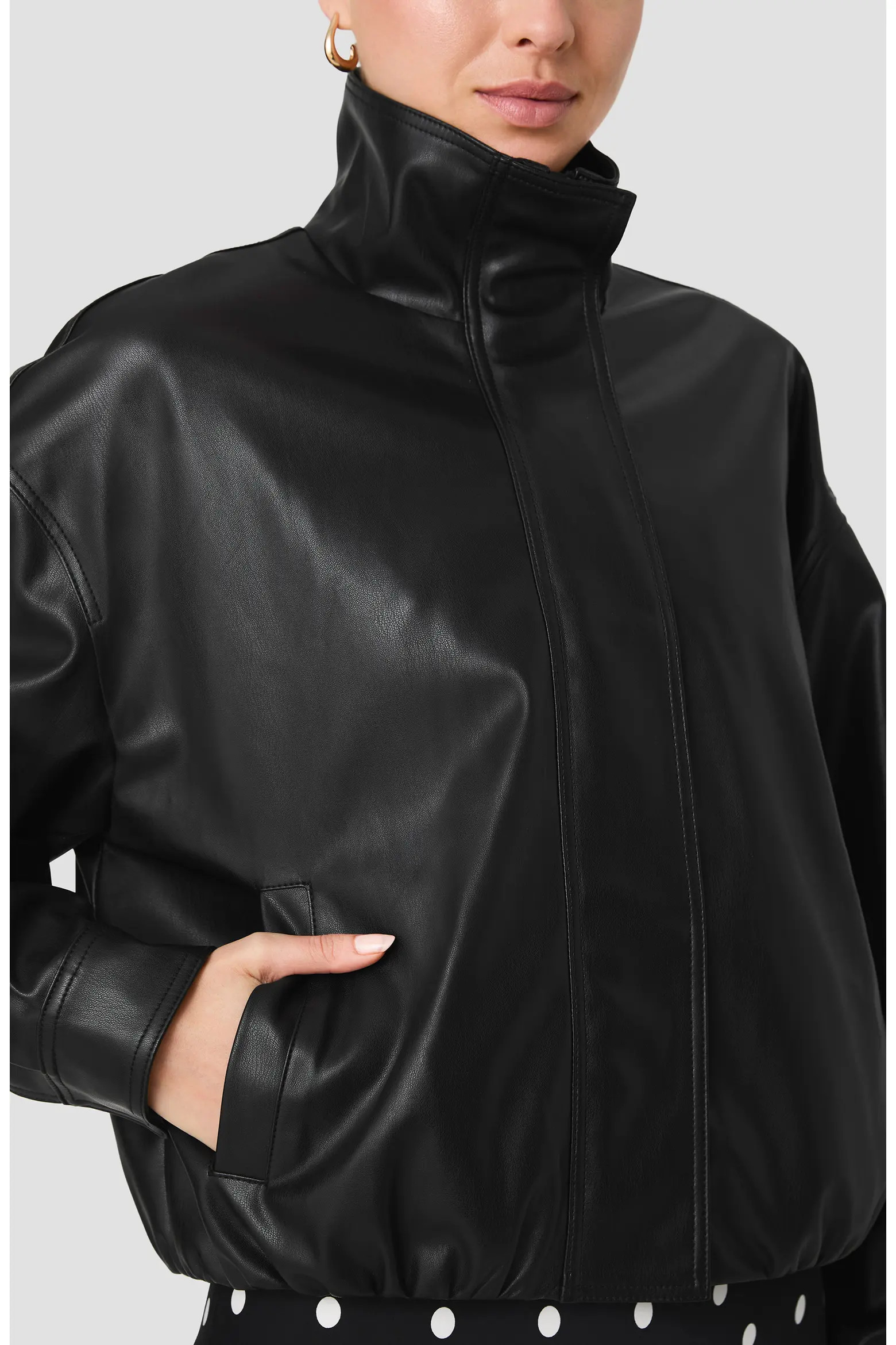 French Connection Dessa Faux Leather Bomber Jacket (Women) | Nordstrom | Nordstrom