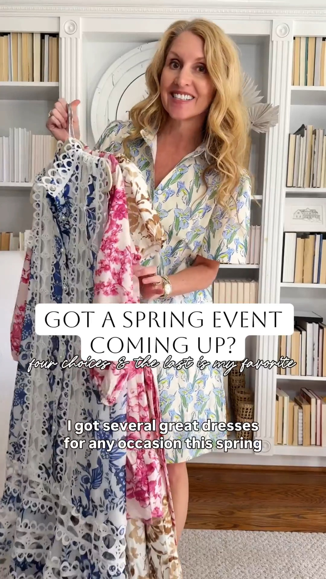 The easiest yes for a spring event:
✔️ A flattering floral dress
✔️ Neutral accessories
Done! 
(I’m wearing a small)
The pink and blue/white are just a poly blend, not lined, but if you need a cute dress they’ll do the trick. Not amazing quality but would look cute and look good in pictures. *you get what you pay for there.* 
The other two I’d definitely recommend if you want a high quality dress. (daffodil and tan floral are nice cotton, fully lined and great quality.)


spring floral dress, spring event outfit, wedding guest dress, garden party dress, midlife style, over 40 fashion, feminine style, classic spring outfit, elegant floral dress, timeless fashion
#SpringStyle #FloralDress #MidlifeFashion #Over40Style #ClassicStyle #GardenPartyOutfit #WeddingGuestDress 

#LTKTravel #LTKSeasonal #LTKWedding