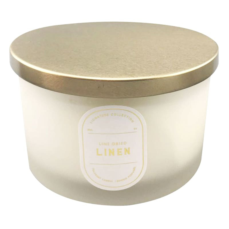 Line Dried Linen Scented Jar Candle, 16oz | At Home