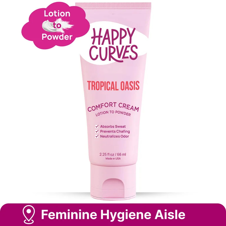 Happy Curves Comfort Cream, Aluminum Free Whole Body Deodorant for Women, Tropical Oasis, 2.25 oz | Walmart (US)