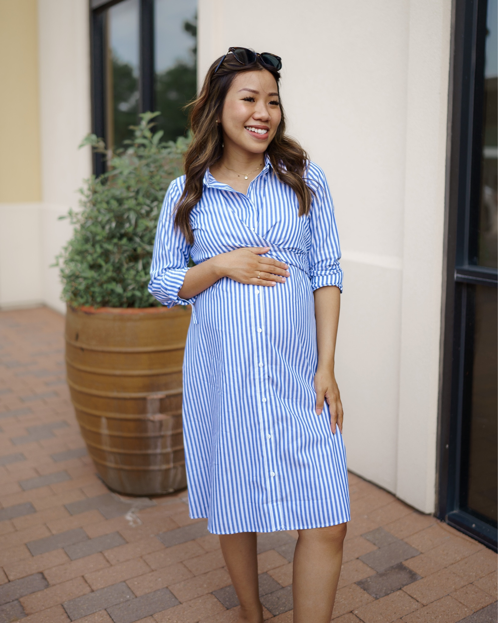 nursing dresses casual Debra Maternity & Nursing Dress Copper / XL By Dress Knee Length main image 0