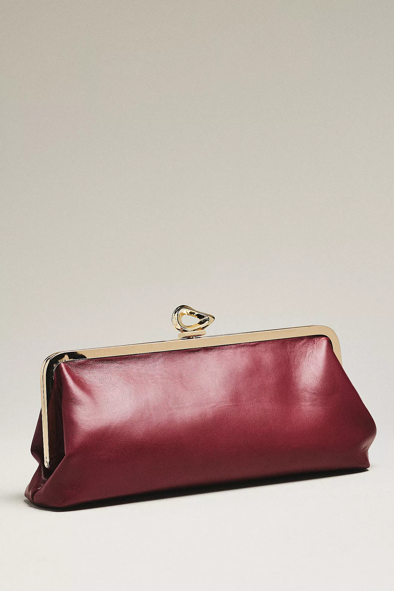 Claire Vegan-Leather Turnlock Clutch | Anthropologie (US)