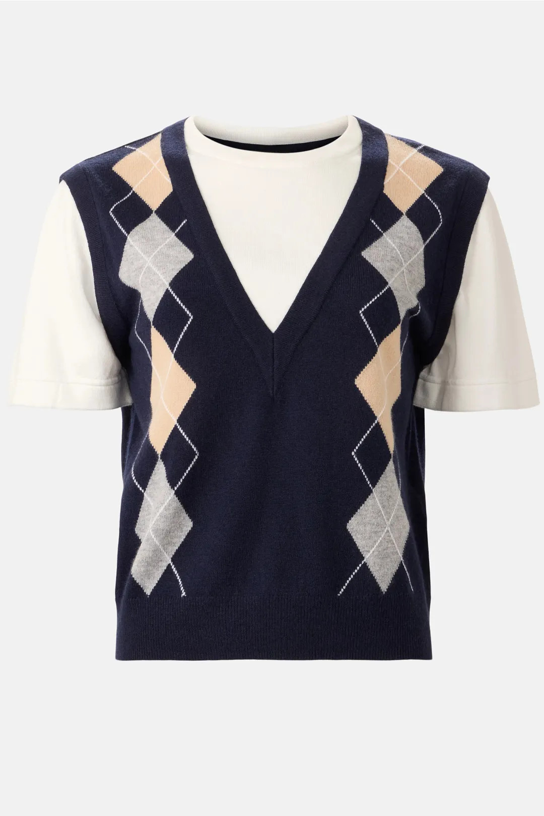 Eurie Argyle Layered Jumper | Rent the Runway