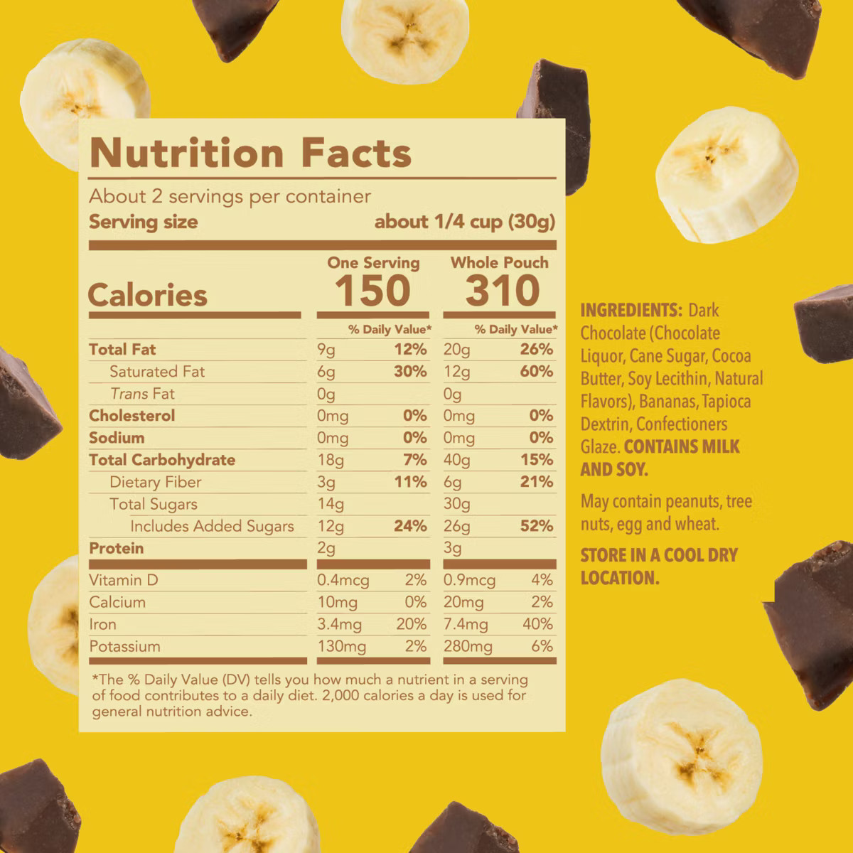 Tru Fru Hyper Dried Banana Covered in Dark Chocolate Candy - 2.3oz | Target