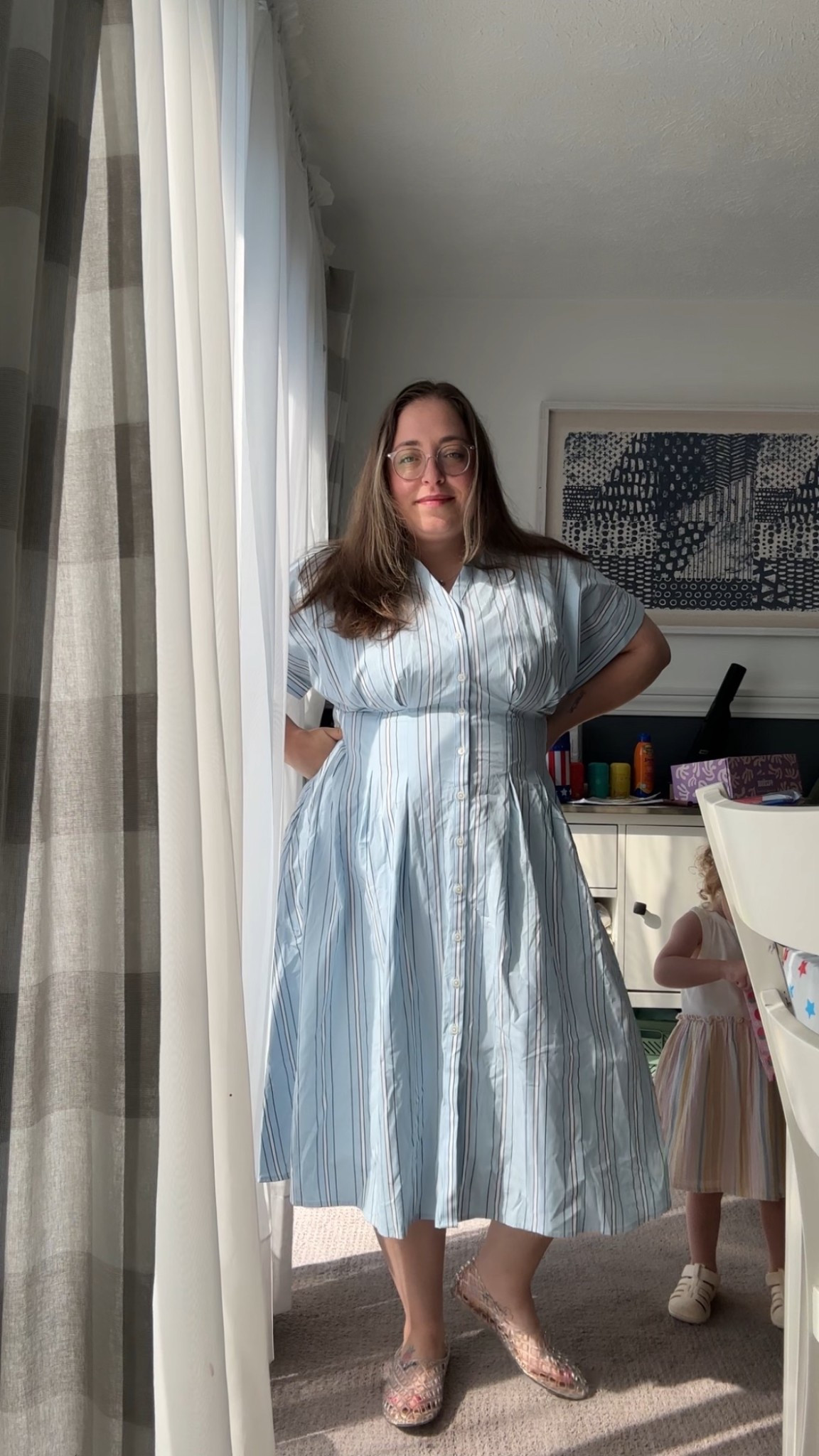 The perfect dress for this godmother to be! My nephews baptism is the perfect excuse to change out of my mom uniform  and into this dress and shoes  from target! An anthro look for much less!  #targetstyle 

#LTKFamily #LTKPlusSize #LTKMidsize