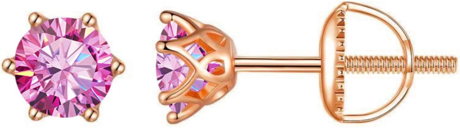 Simple Style 4 Carat Moissanite Earrings for Women Round Cut D Color VVS1 S925 Sterling Silver La... | Amazon (US)