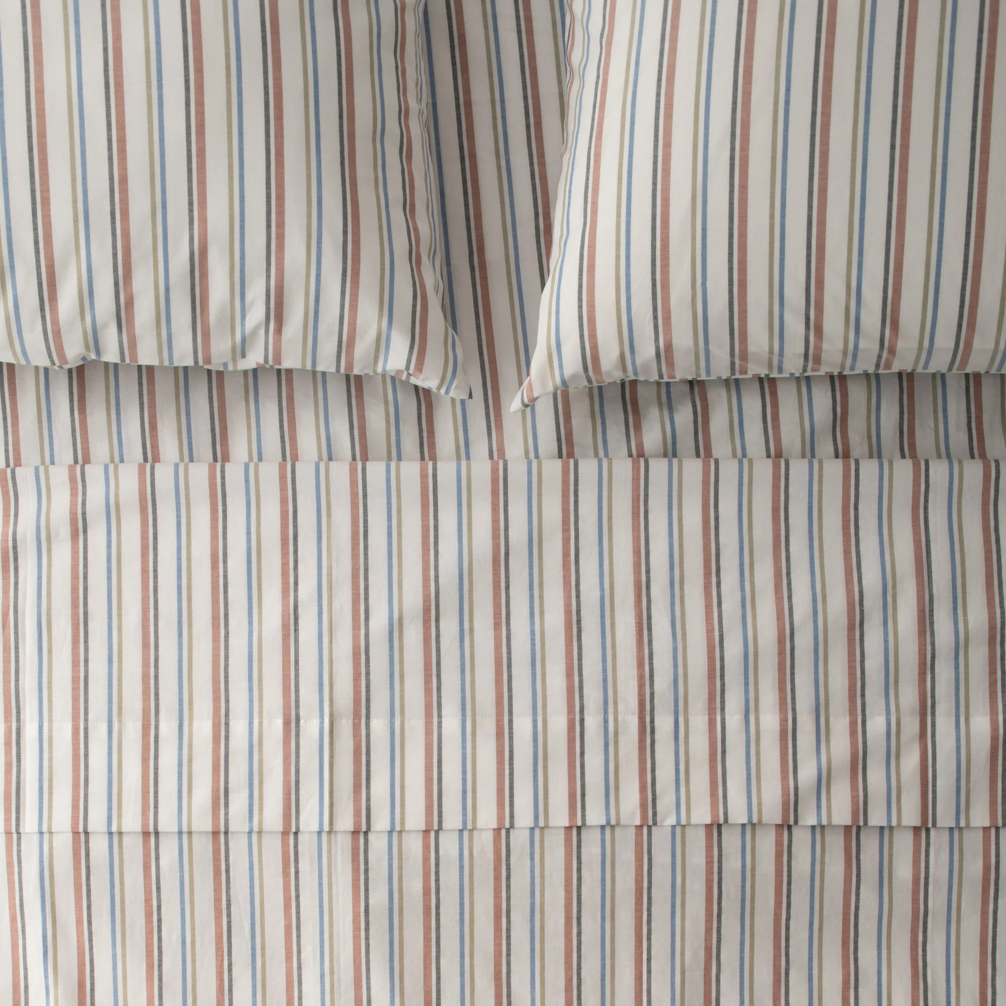 Fresh Stripe Percale Sheeting | Schoolhouse