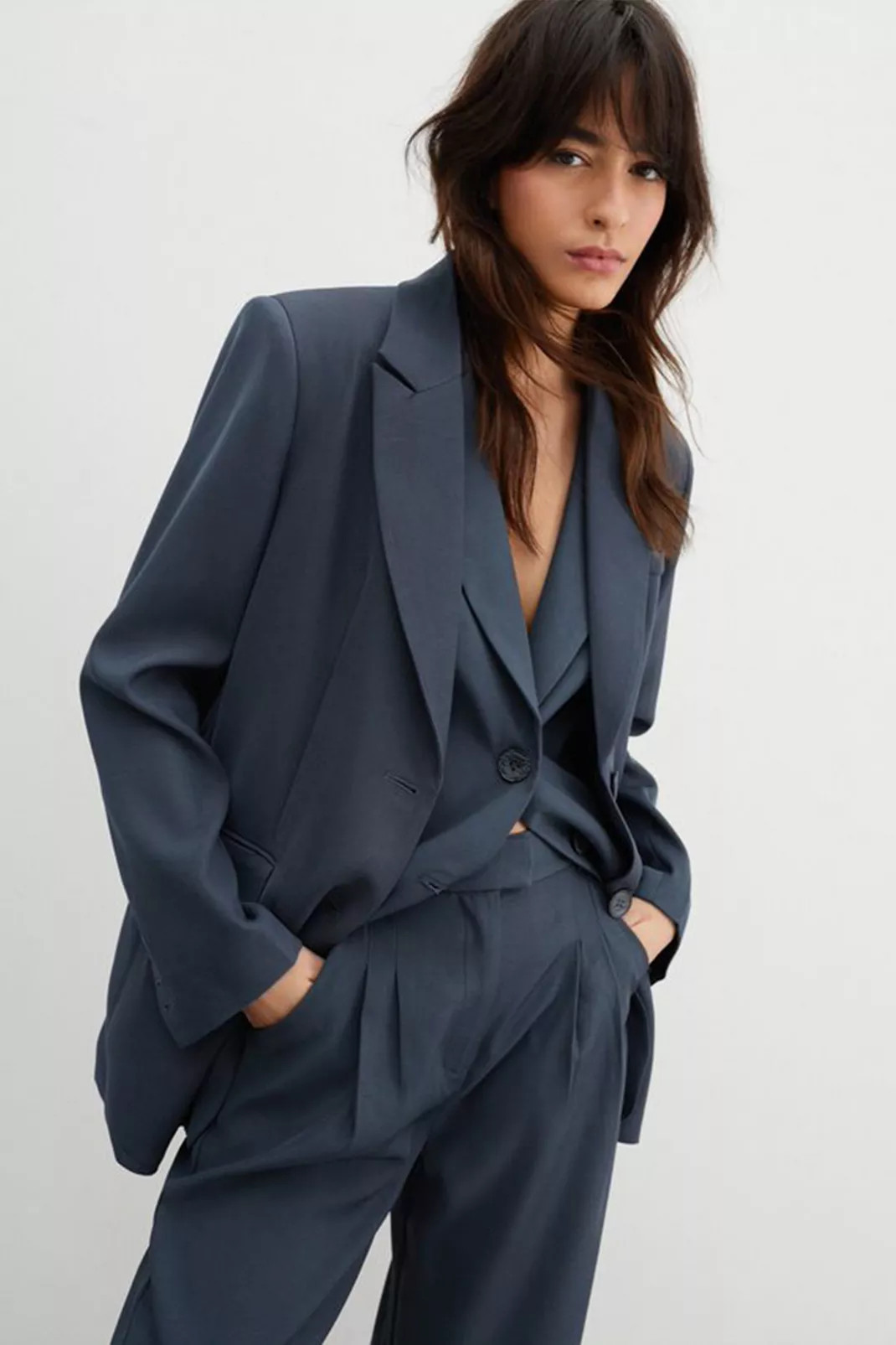 Premium Structured Oversized Twill Single Breasted Blazer | Nasty Gal (US)