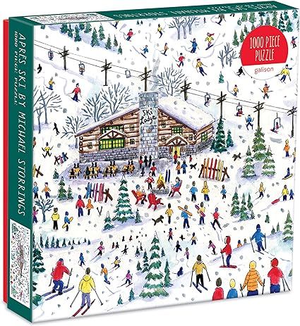 Galison Michael Storrings Apres Ski 1000 Piece Puzzle, Multicolor | Amazon (US)