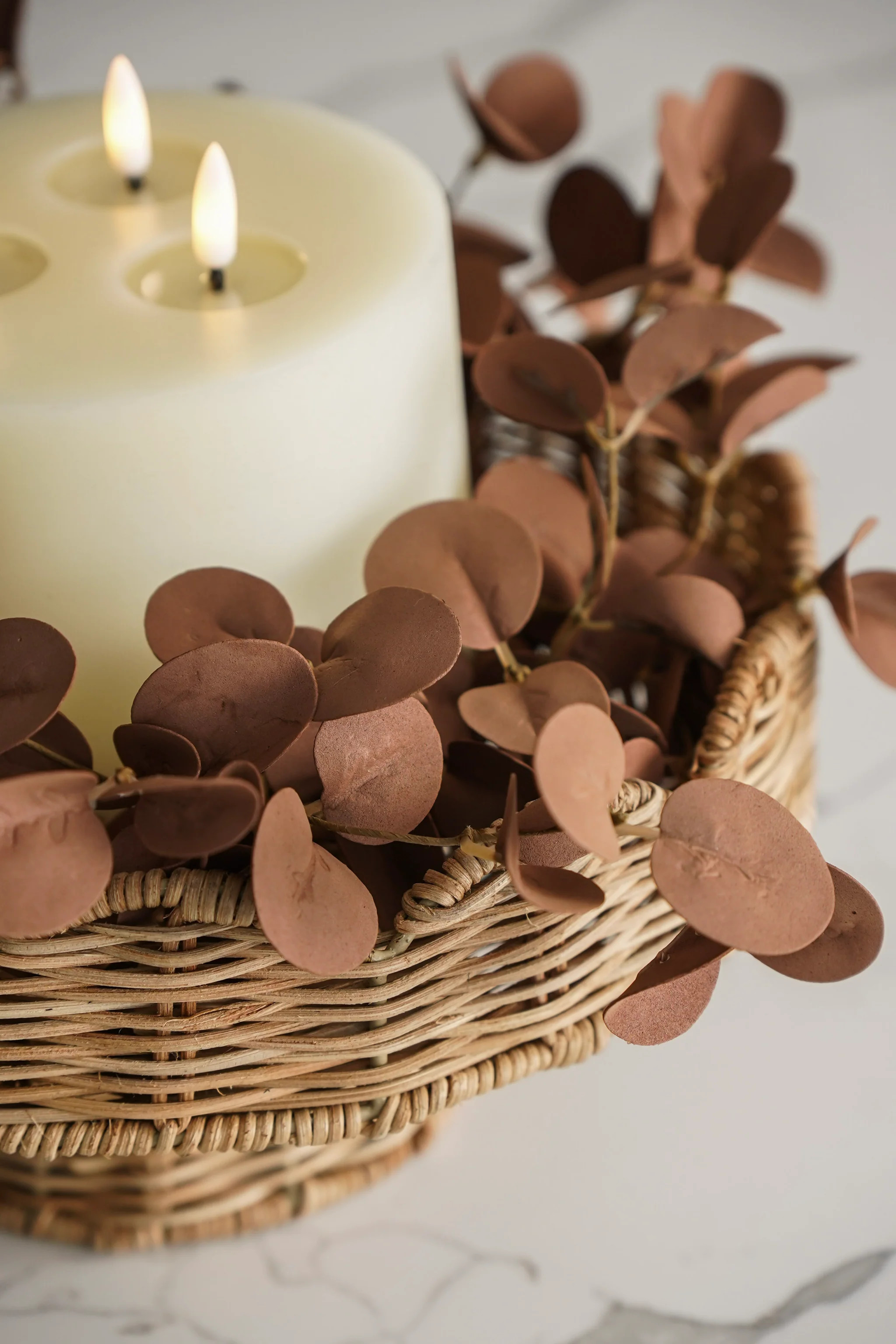 Mocha Eucalyptus Candle Ring | MJHome