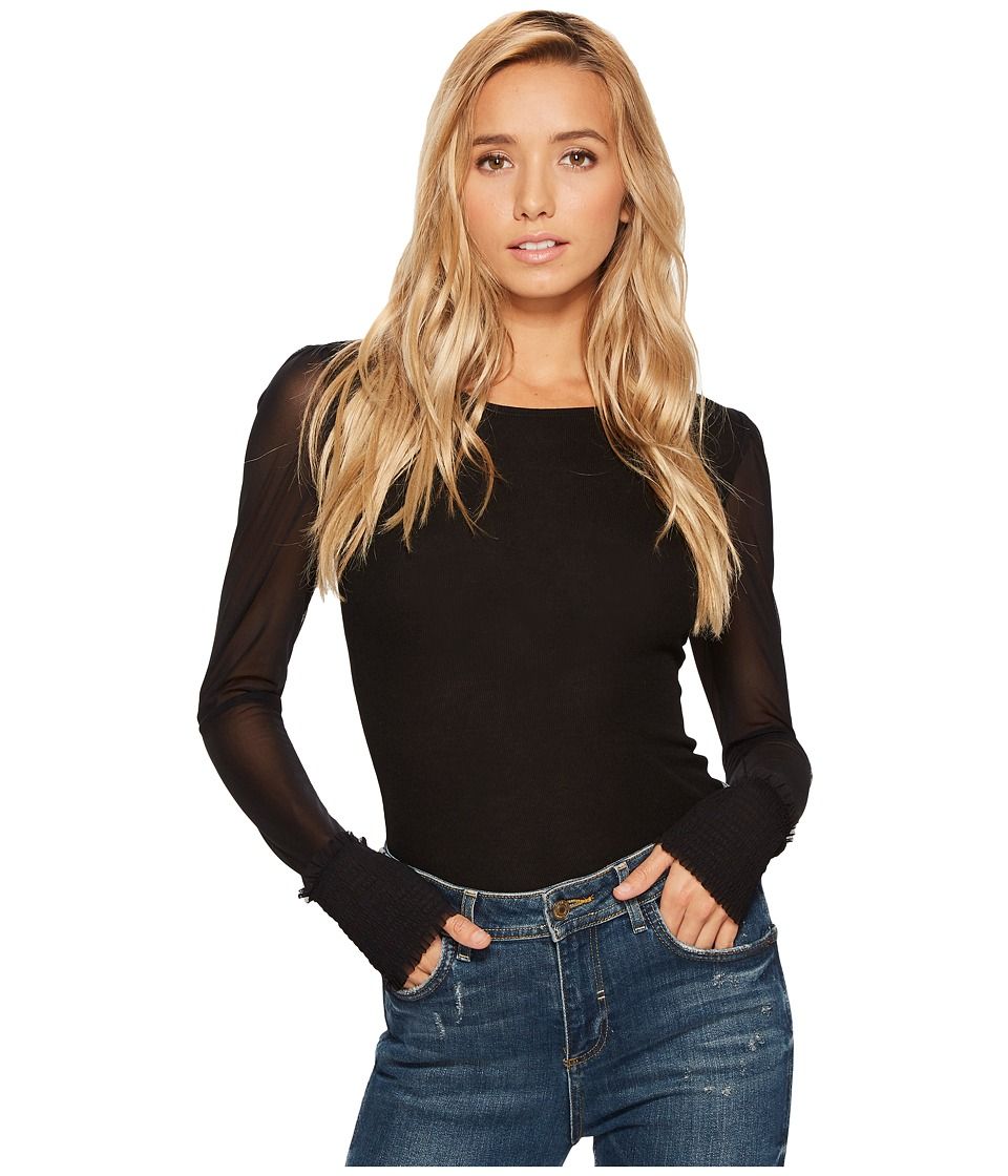 Free People - Turn It Up Layering Top (Black) Women's Long Sleeve Pullover | Zappos