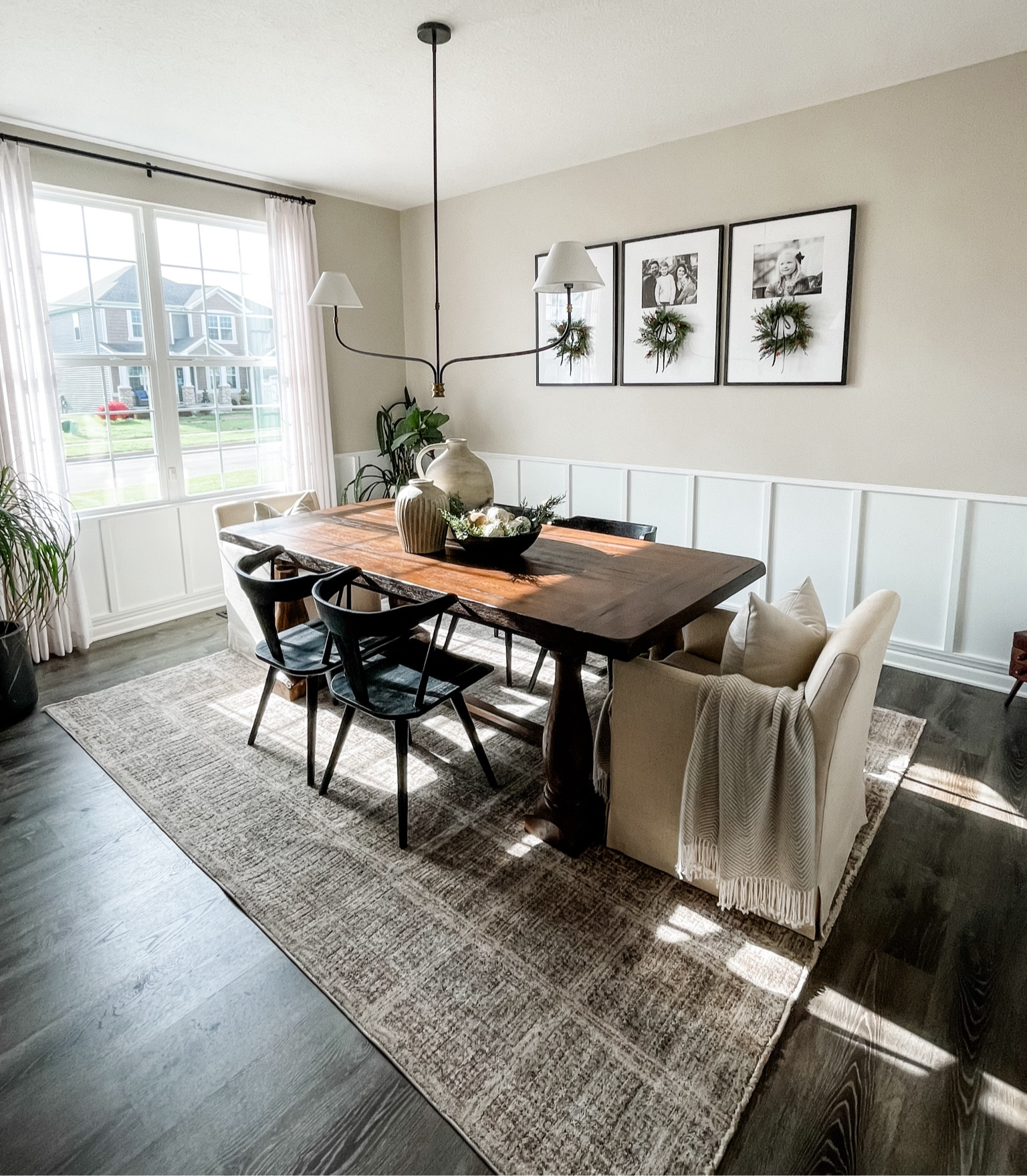 Christmas | Dining room

Simple holiday decor, neutral decor, Vase, bowl, pottery barn, world market, Christmas decor, greenery, ornaments, frames, area rug, dining chair, chandelier, wreath, curtains, crate and barrel#LTKhome 

#LTKHome #LTKSeasonal #LTKHoliday