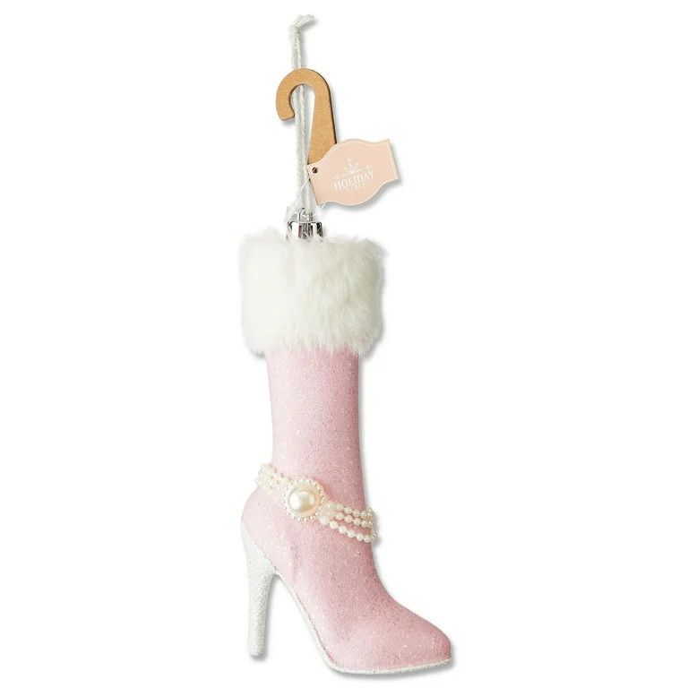 Pink Heel with Faux Fur Christmas Ornament, 6", by Holiday Time | Walmart (US)
