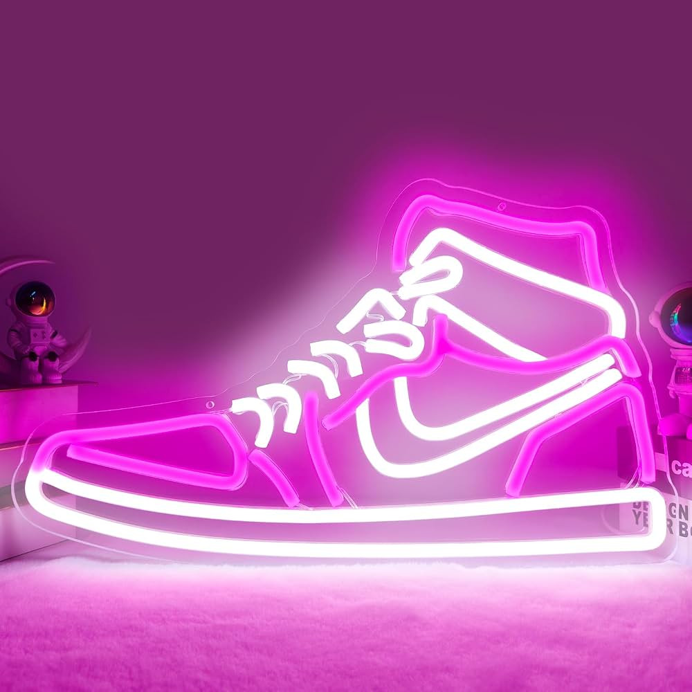 Sneaker Neon Sign Sports Shoe Neon Signs for Wall Dimmable LED Boys Neon Lights for Bedroom Man C... | Amazon (US)