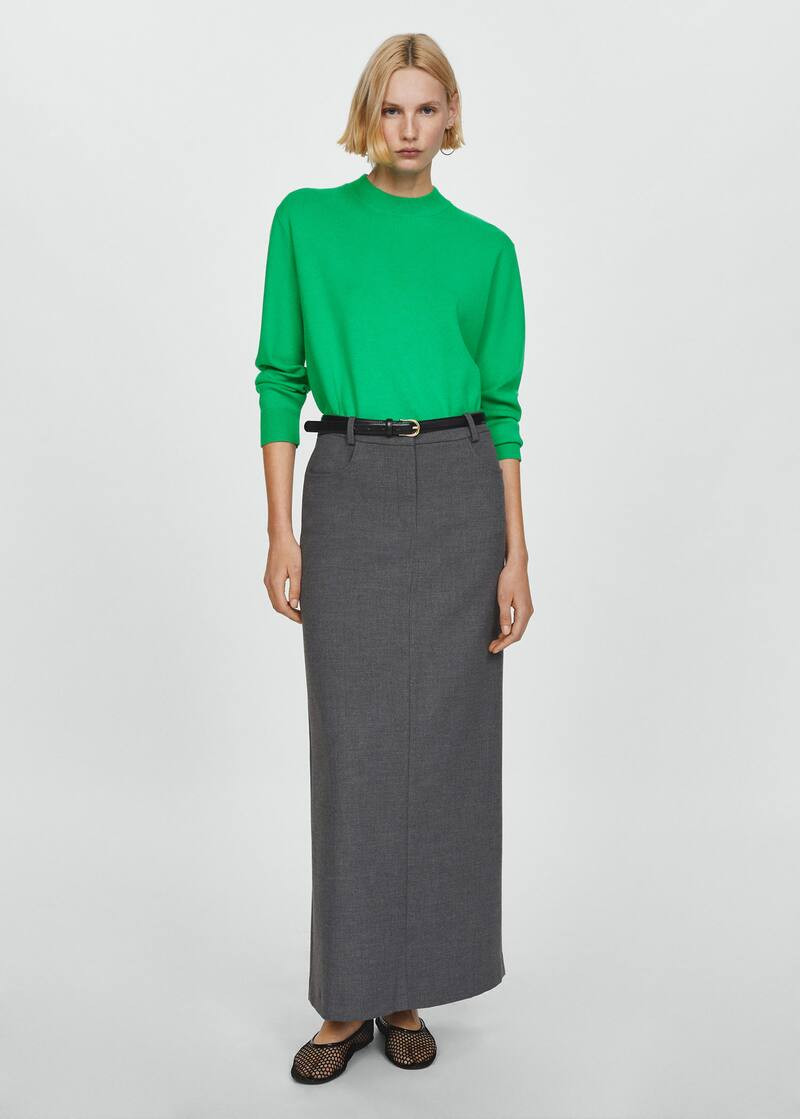 Gebreide trui met ronde hals -  Dames | Mango Nederland | MANGO (NL)