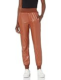 KENDALL + KYLIE Women's Vegan Leather Jogger, Cognac, XL | Amazon (US)