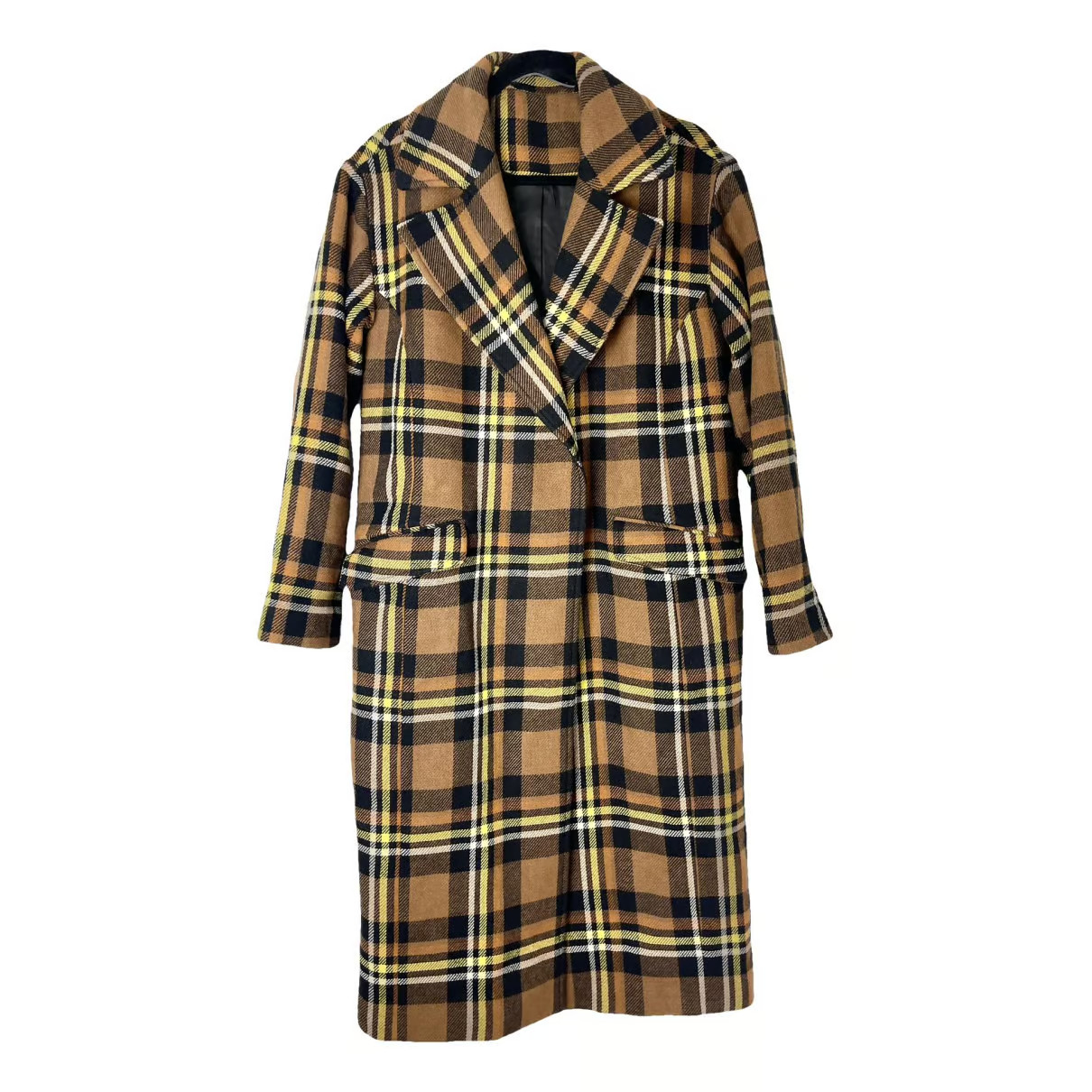 Wool coat All Saints Brown size 8 UK in Wool - 36728916 | Vestiaire Collective (Global)