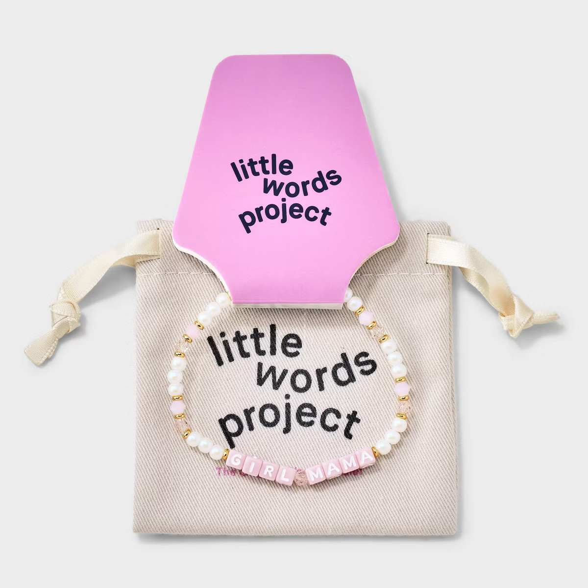 Little Words Project Girl Mama Beaded Bracelet - Pink | Target