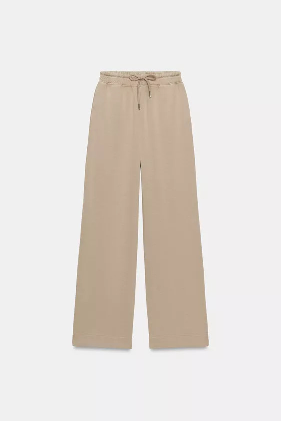 WASHED-EFFECT INTERLOCK TROUSERS | Zara UK