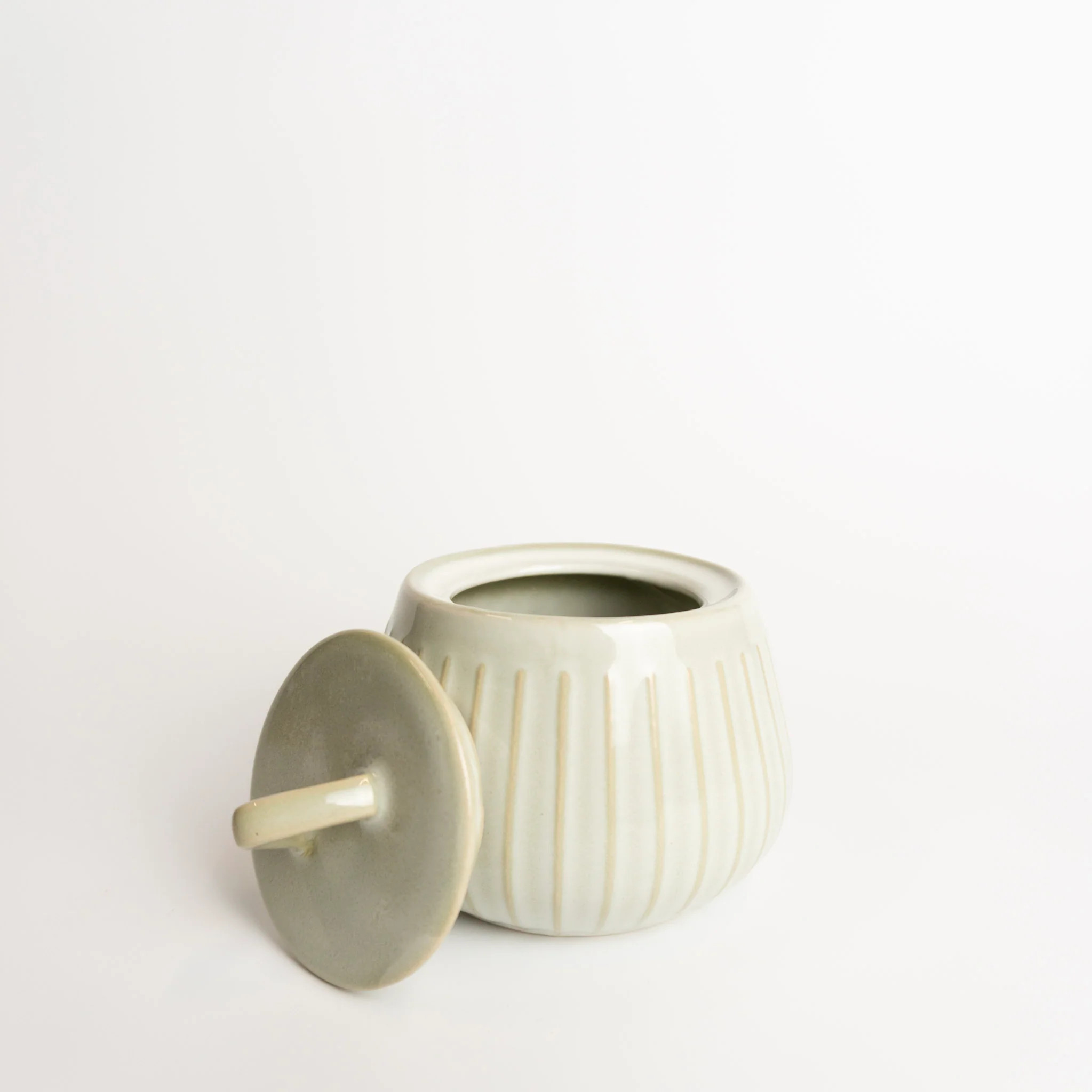 Stripe Jar w/ Lid | Eco Chic Home