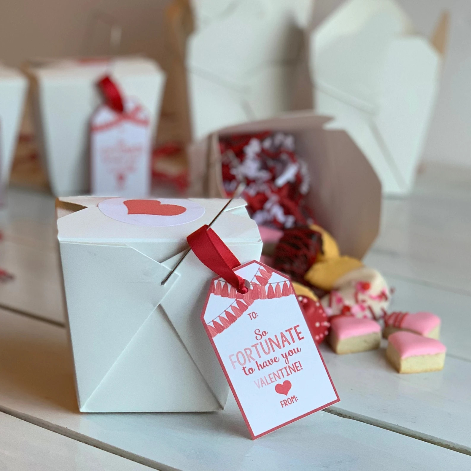 PRINTABLE Red Fortune Cookie Valentine Tags Printable Digital | Etsy | Etsy (US)