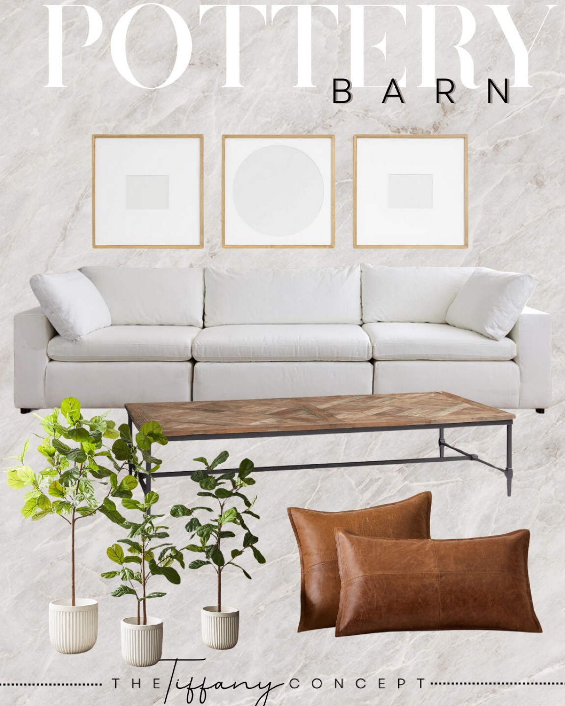 Simple and modern items is all you need to make any space beautiful. How stunning is this couch from Potter Barn!
.
.
.
#potterybarn #modernhome #classicstyle #fauxtree 

#LTKhome #LTKstyletip #LTKSpringSale