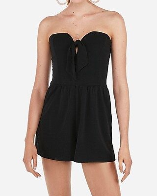Express Womens Tie V-Wire Strapless Romper | Express