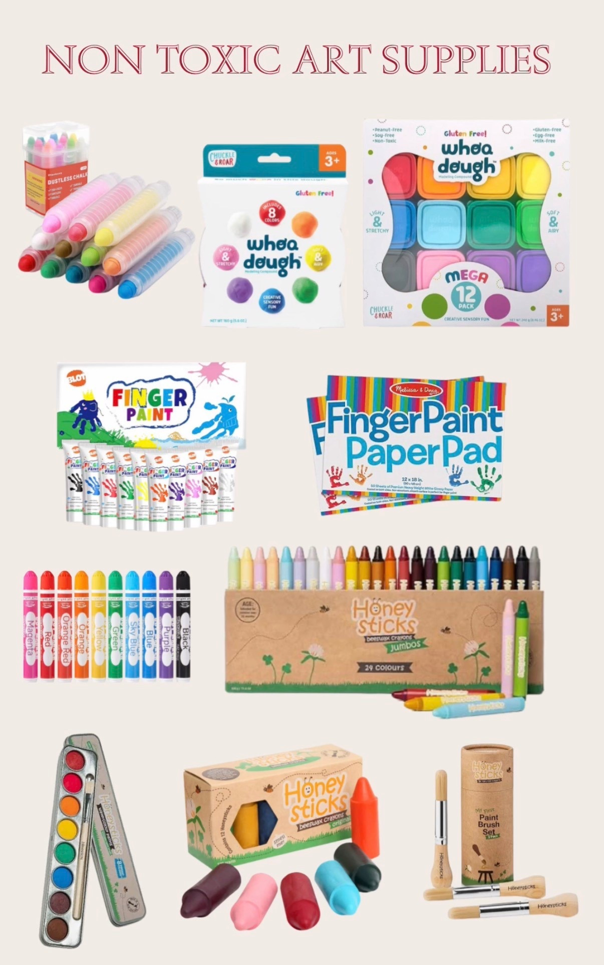 Non toxic art supplies 
Kids non toxic paint 
Whoa dough 
Kids crayons and markers 
Amazon finds


#LTKGiftGuide #LTKKids