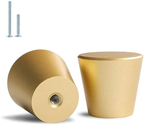 homdiy (10 Pack) Cabinet Knobs Gold Drawer Knobs - HD745GD Brushed Brass Circular Cone Shape Knob... | Amazon (US)