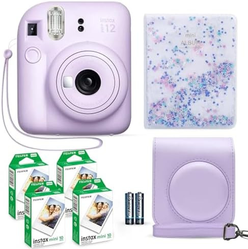 Fujifilm Instax Mini 12 Instant Camera Lilac Purple + Fuji Film Value Pack (40 Sheets) + Shutter ... | Amazon (US)