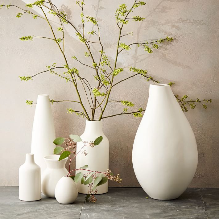Pure White Matte Ceramic Vases | West Elm (US)
