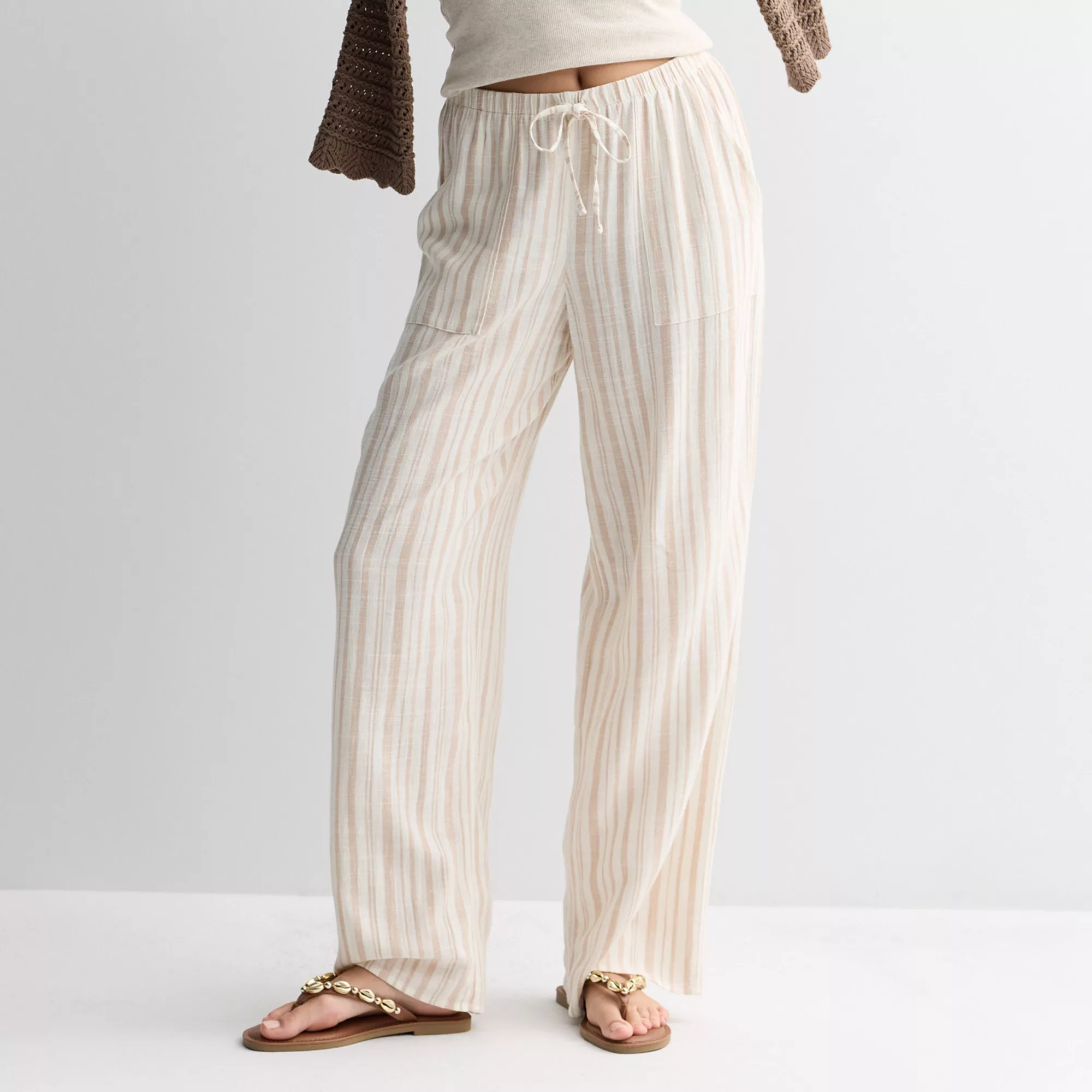 Juniors' Pink Republic Wide Leg Linen Blend Pants | Kohl's