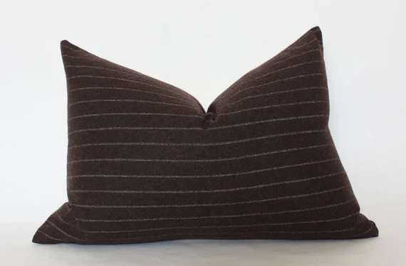 Brown Lumbar Pillow 12x20 Chocolate Brown Throw Pillow - Etsy | Etsy (US)