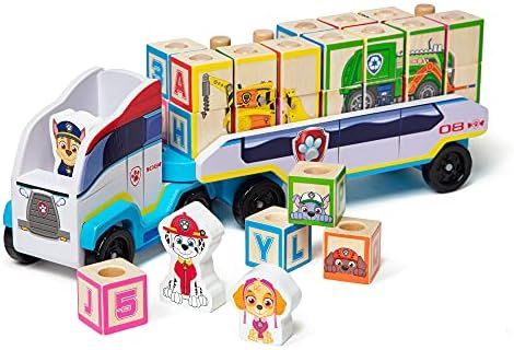 Melissa & Doug PAW Patrol Wooden ABC Block Truck (33 Pieces) | Amazon (US)