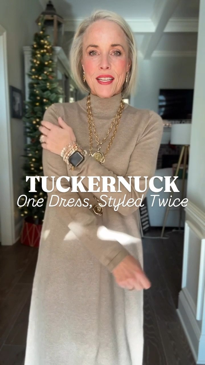 One dress, endless possibilities! ✨

The Tuckernuck Wheat Ellery Dress is the perfect mix of chic and versatile. Whether you’re dressing up for a night out with heels and statement jewelry or keeping it casual with a denim jacket and neutral sneakers, this sweater dress is a wardrobe hero. 

With its mock neckline, three-quarter sleeves, and A-line silhouette, it’s both timeless and comfortable—ideal for anything from window shopping to dinner with friends.

Which look is your favorite: dressy or casual? Let me know below! 

#MidlifeStyle 
#TuckernuckStyle 
#ChicAndVersatile 
#OutfitInspo 
#StyleOver50 
#SweaterDressSeason
#outfitinspo 
#lookforless
#getyourcolonoscopy
#laurenoggsgee
#over50style 



#LTKStyleTip #LTKOver40 #LTKWatchNow