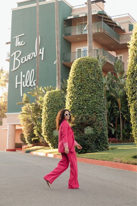 In my Barbie girl era and this pink suit makes my heart happy. 

#LTKSeasonal #LTKworkwear #LTKstyletip